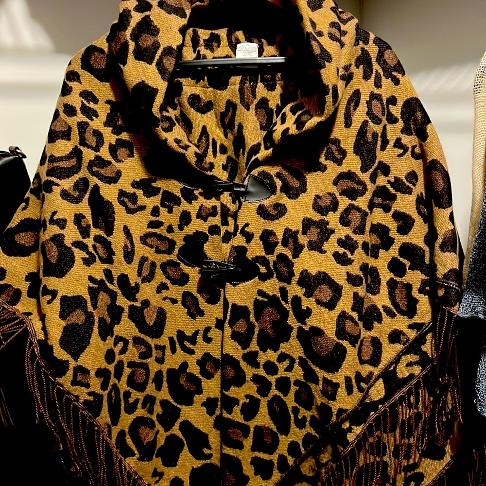 Leopard Print Cape